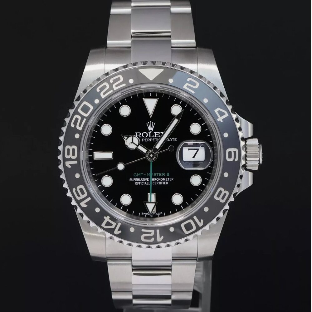 MINT ROLEX MEN'S BLACK 40MM CERAMIC WATCH